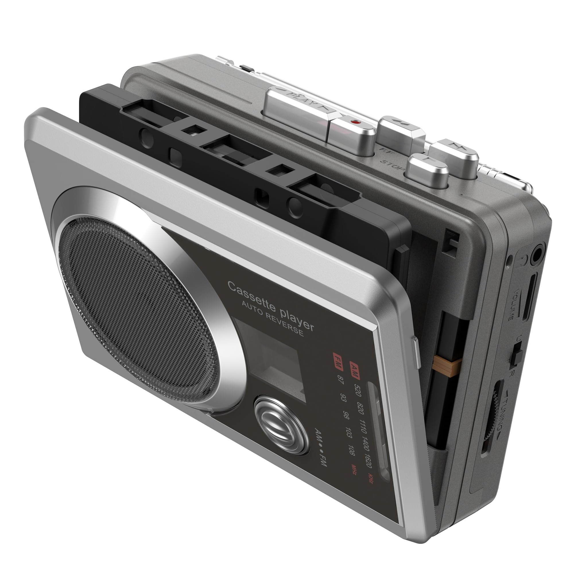 Amazon.co.jp: ポータブルカセットレコーダープレーヤー&AM/FMラジオ